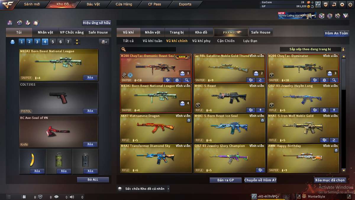 shop acc cf uy tin gia re